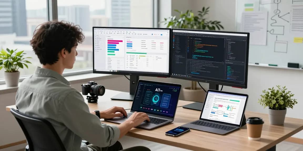 API management dashboards in modern workspace showcasing waygrid solutions for seamless integration