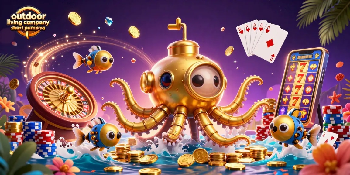 Experience the thrill with outdoor living company short pump va showcasing vibrant gambling-themed artwork.