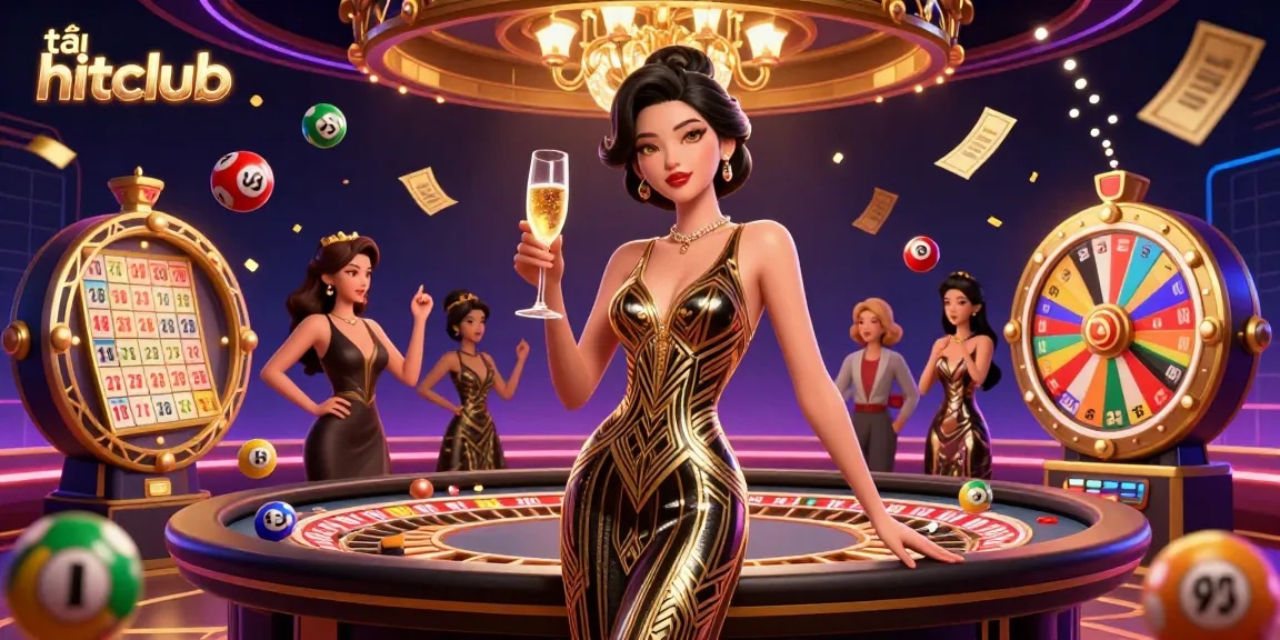 Experience the excitement of tải hitclub with this vibrant casino scene filled with dynamic gaming elements.
