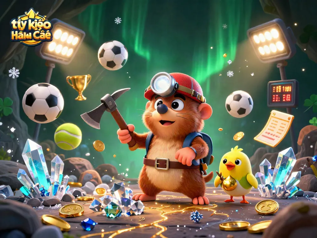 Engage with tỷ lệ kèo nhà cái while enjoying a dynamic sports betting scene featuring vibrant 3D elements.