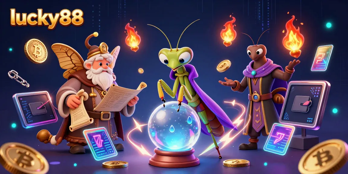 Experience the enchanting world of lucky88 with a vibrant gathering of mystical characters and exciting casino elements.