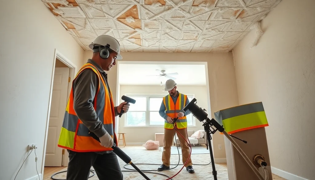 Technicians engaged in spray foam removal West Sussex, ensuring safe and effective home solutions.