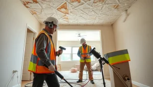 Technicians engaged in spray foam removal West Sussex, ensuring safe and effective home solutions.