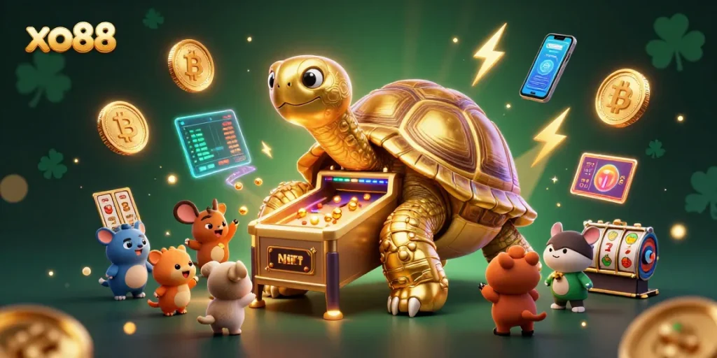 Experience exciting gameplay and opportunities at xo88, featuring a vibrant 3D casino scene.