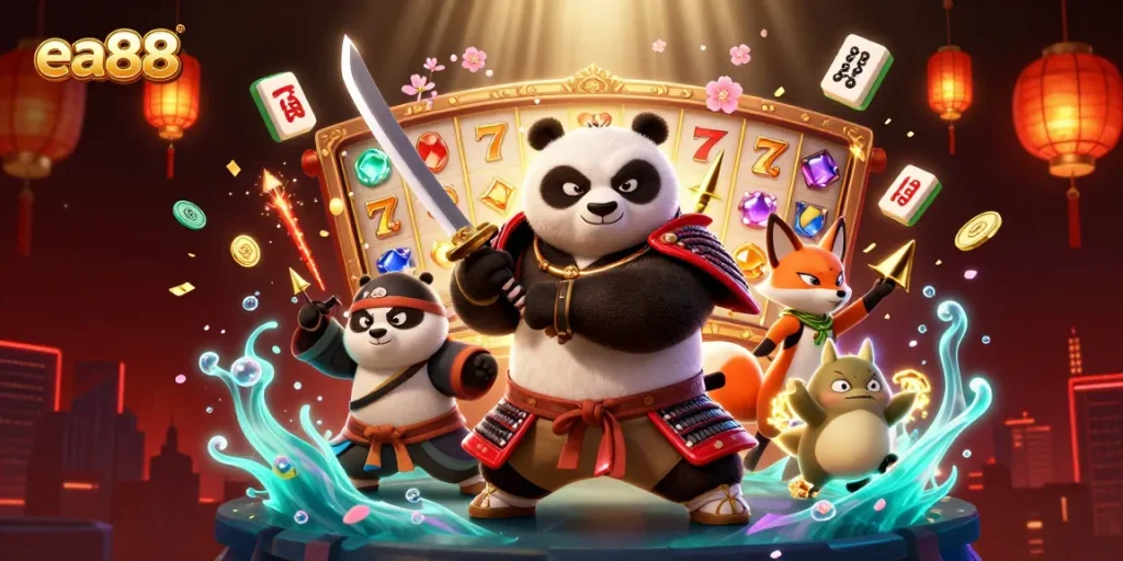 Experience thrilling gameplay with ea88 featuring samurai panda, ninja fox, and magical tanuki.