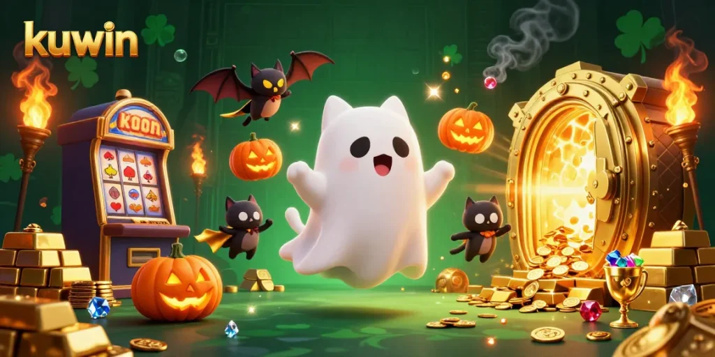 Kuwin players engaging in a ghostly gambling adventure at a haunted casino.